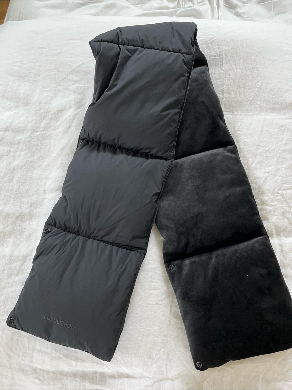 Lululemon Black Puffer Scarf